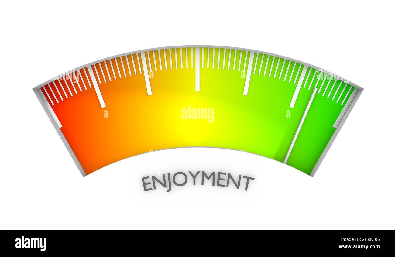 Color scale with arrow from red to green. The measuring device icon ...