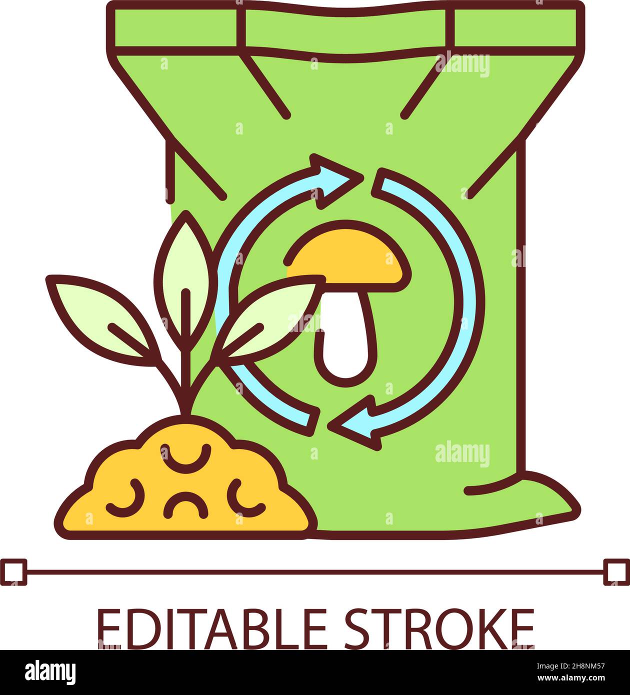 Mushroom manure RGB color icon Stock Vector Image & Art - Alamy
