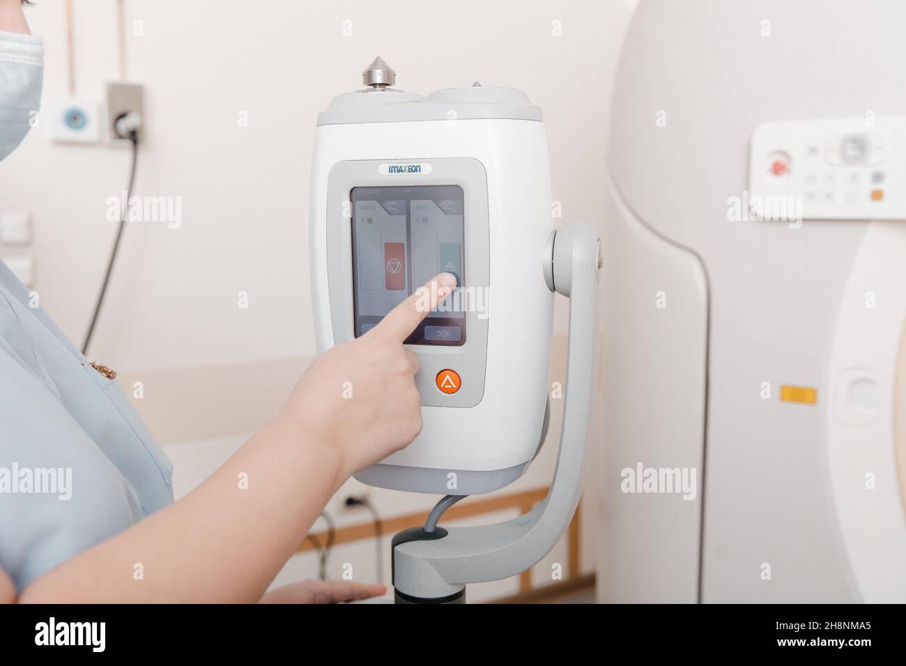 Medical CT or MRI Scan in the modern hospital laboratory. Interior of