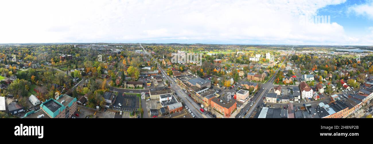 An aerial panorama of Orangeville, Ontario, Canada Stock Photo Alamy