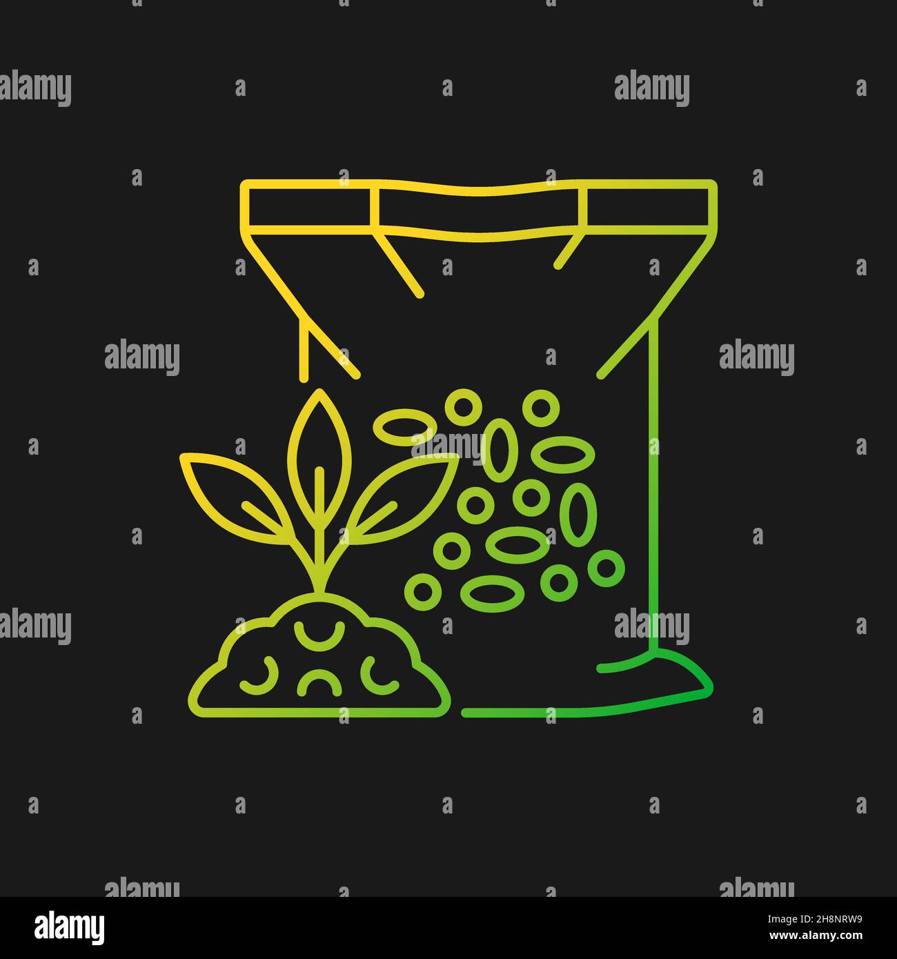 Granular fertilizer gradient vector icon for dark theme Stock Vector ...