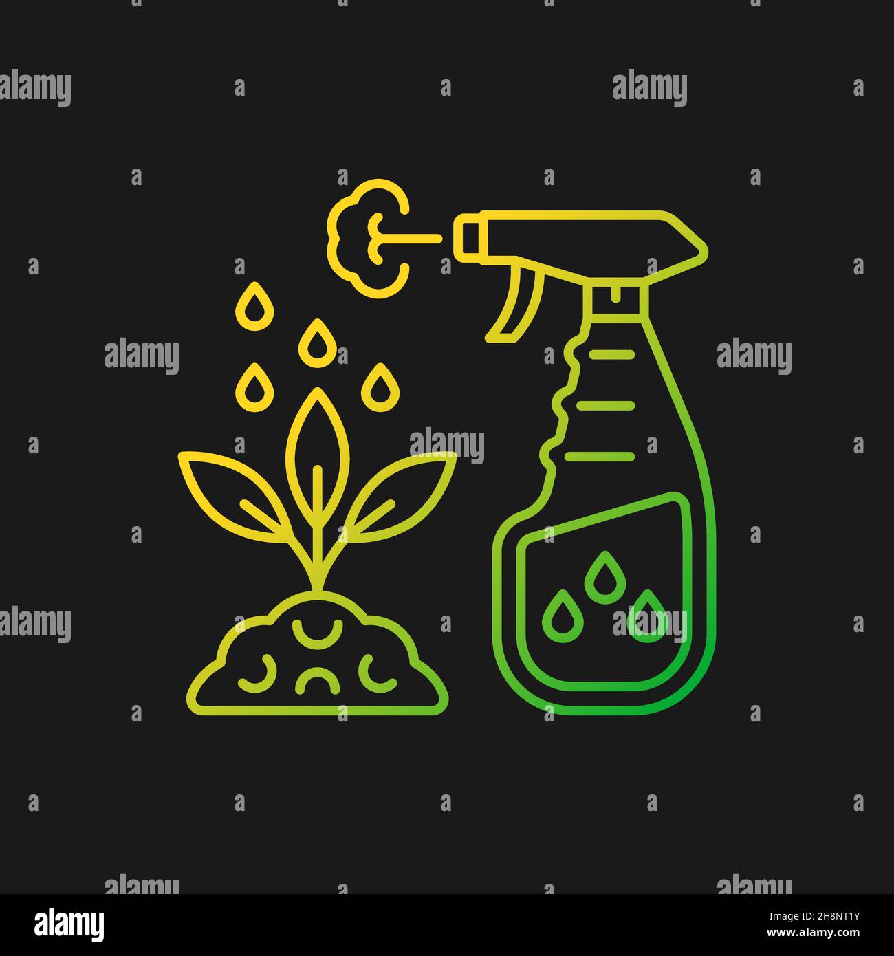 Spray fertilizer gradient vector icon for dark theme Stock Vector Image ...
