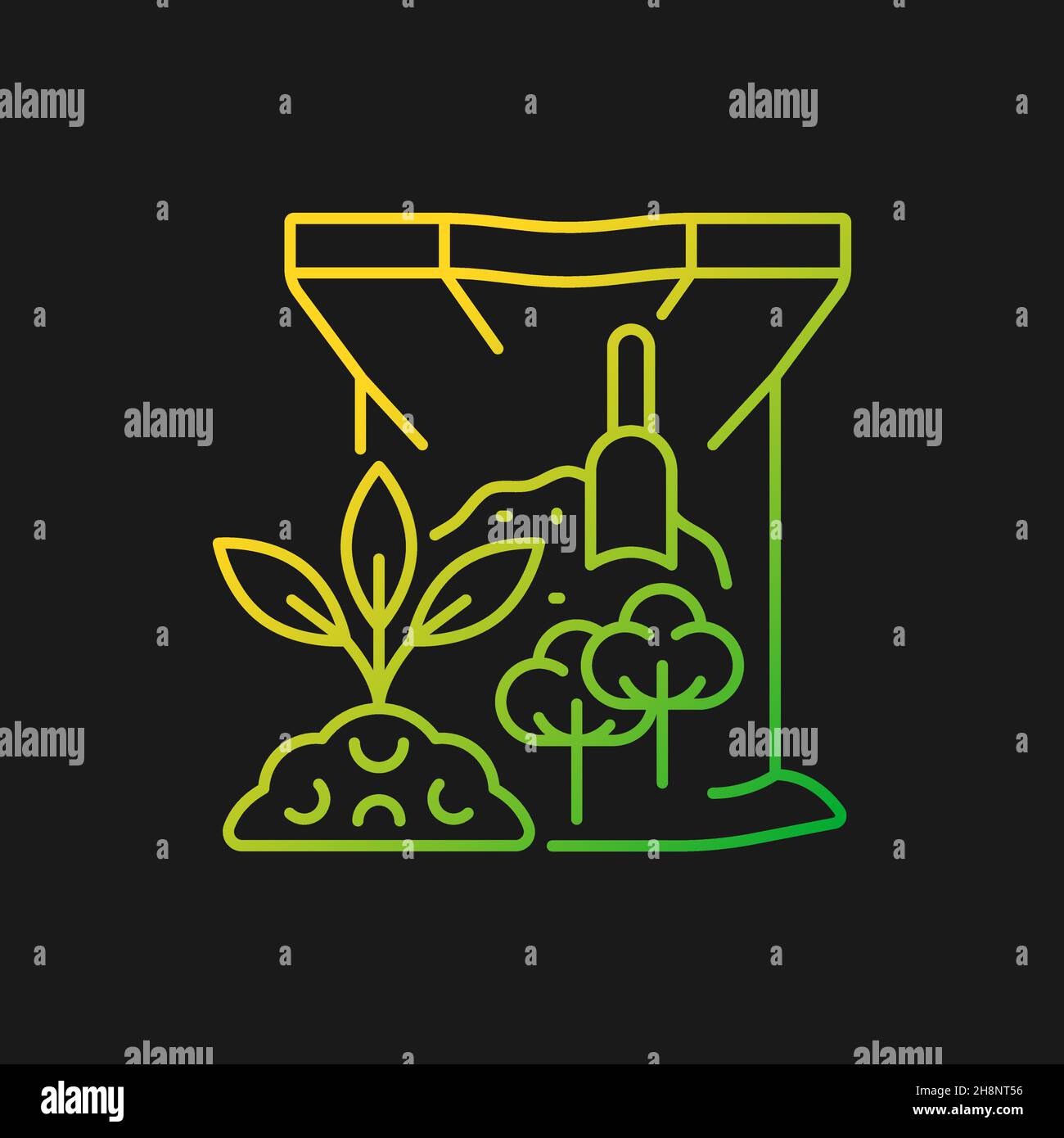 Cottonseed meal gradient vector icon for dark theme Stock Vector Image ...