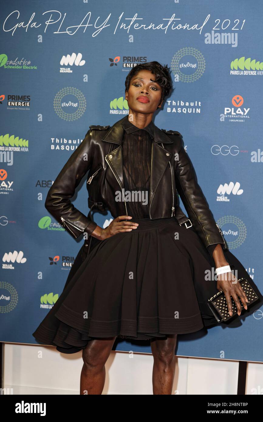 Paris La Défense Arena, France. 30th Nov, 2021. Émilie Gomis attends the 9th edition of the Gala, organized on the occasion of Giving Tuesday. Stock Photo