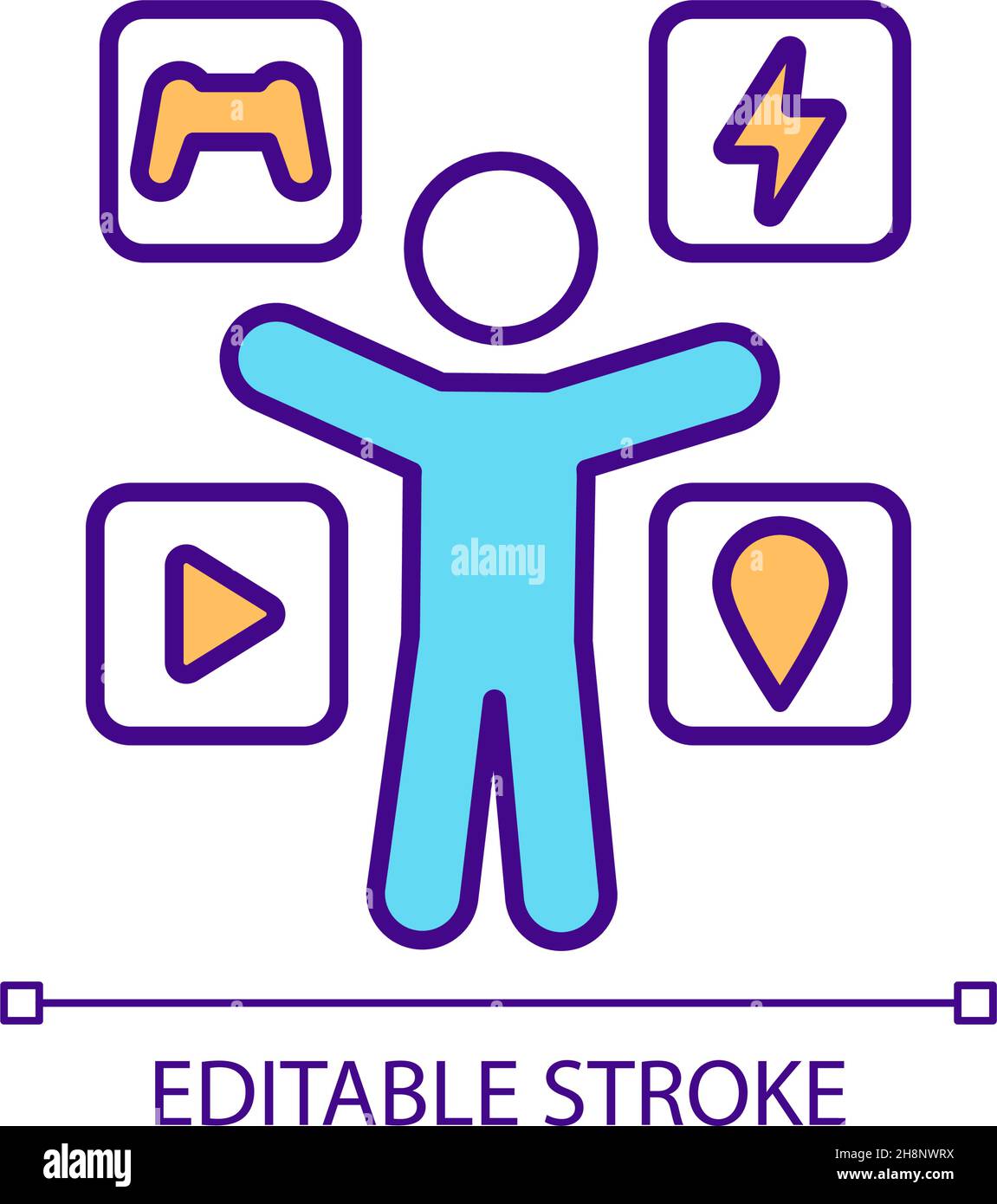 Content filters for children in internet RGB color icon Stock Vector ...