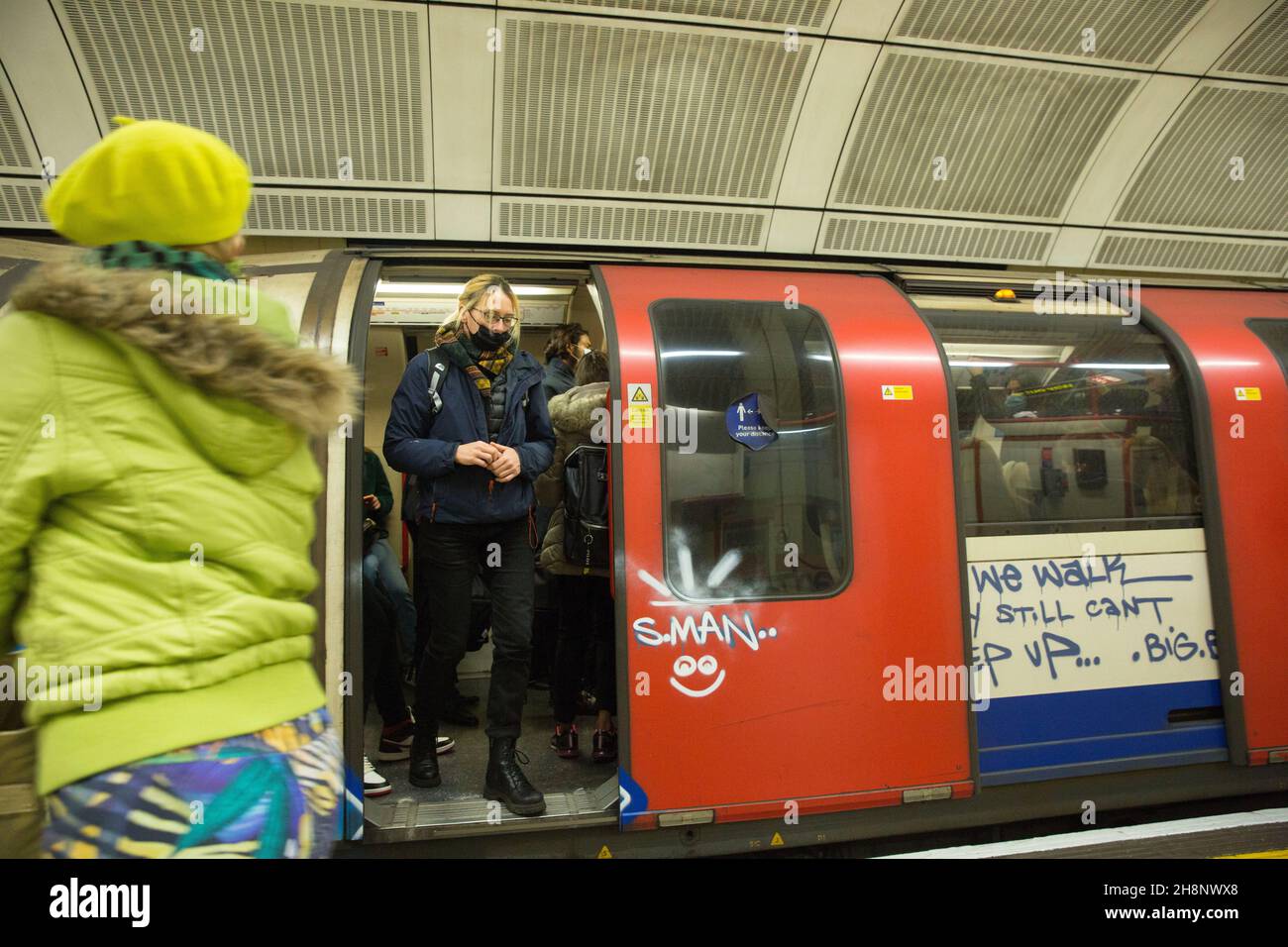 Some commuters are seen wearing their mask on public transport in