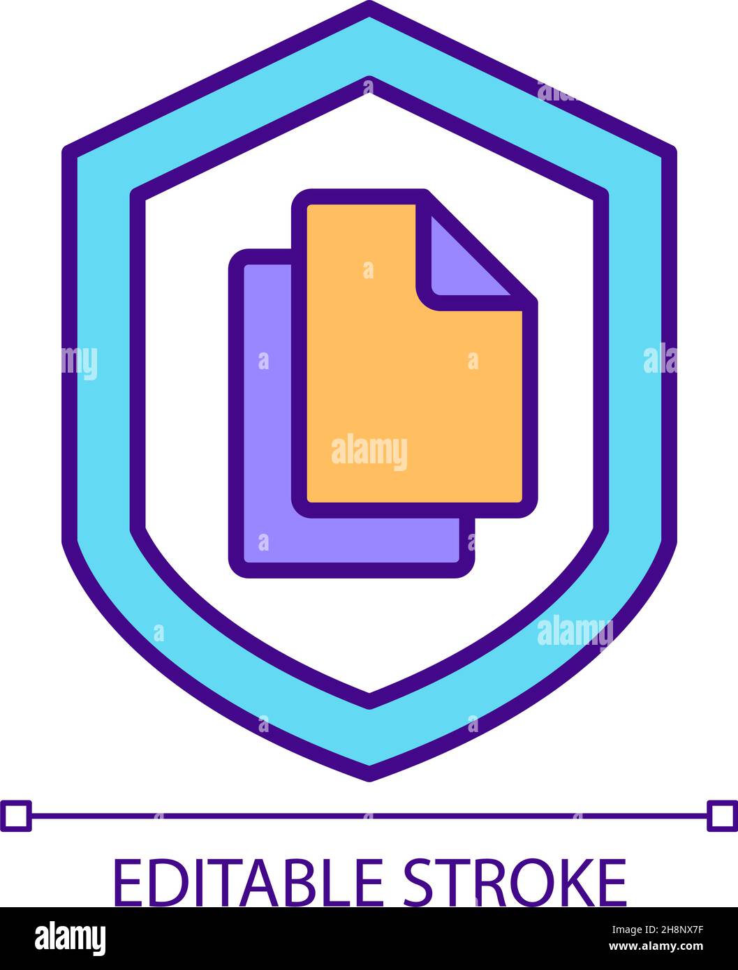 Data backup service to protect information RGB color icon Stock Vector ...