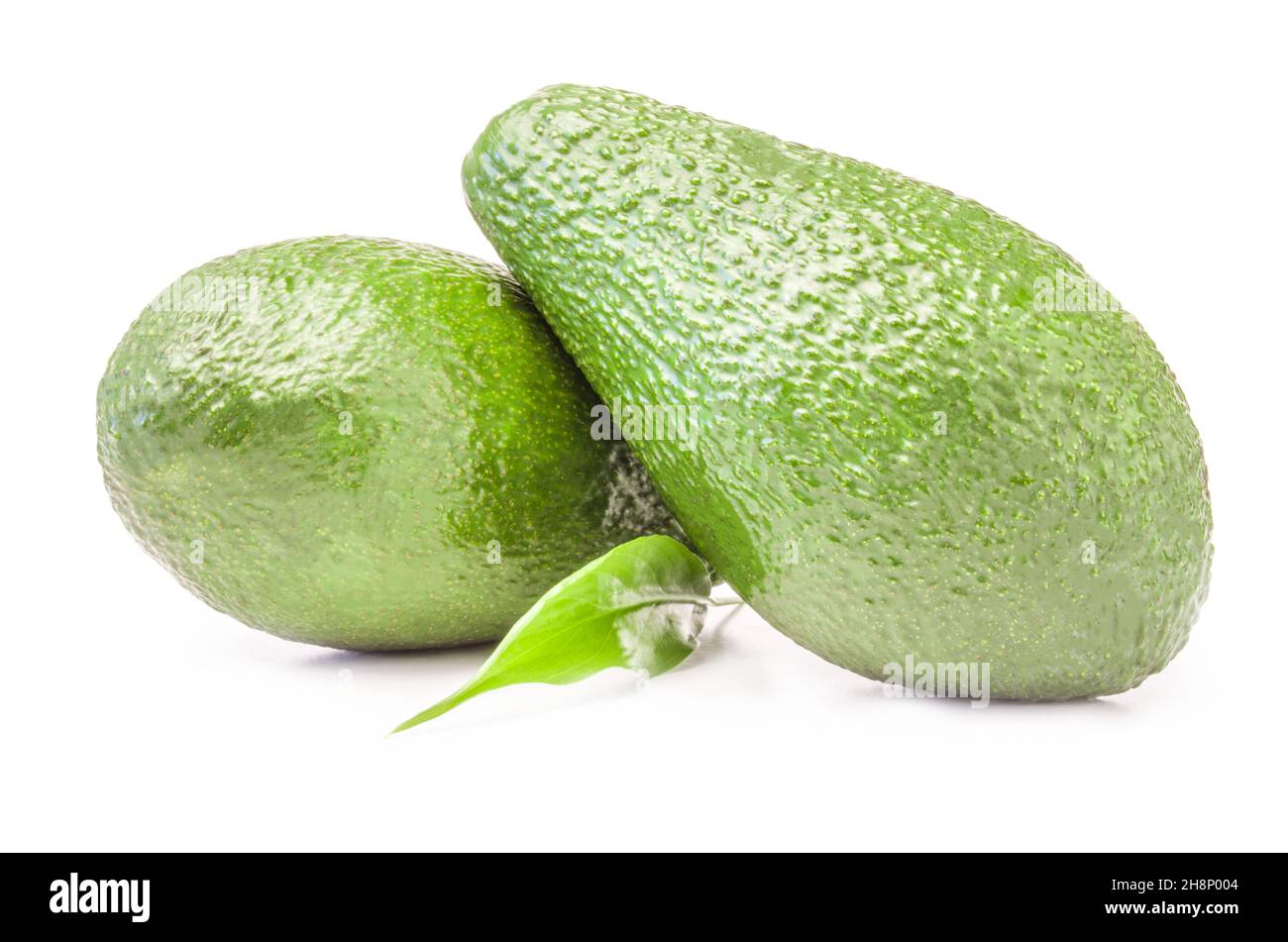 Avocado isolated on a white background cutout Stock Photo