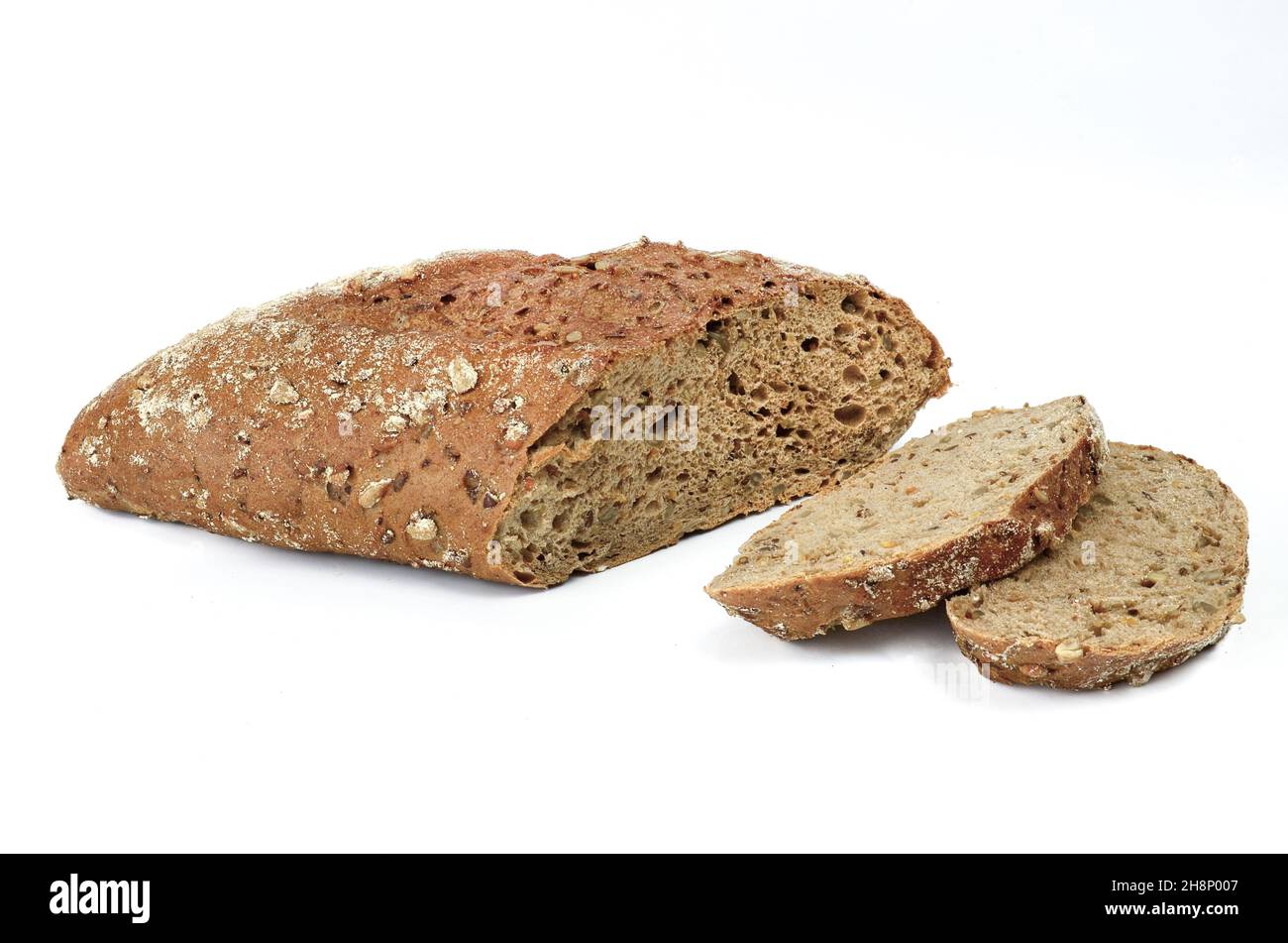 Slices of rye bread isolated on white background Stock Photo - Alamy