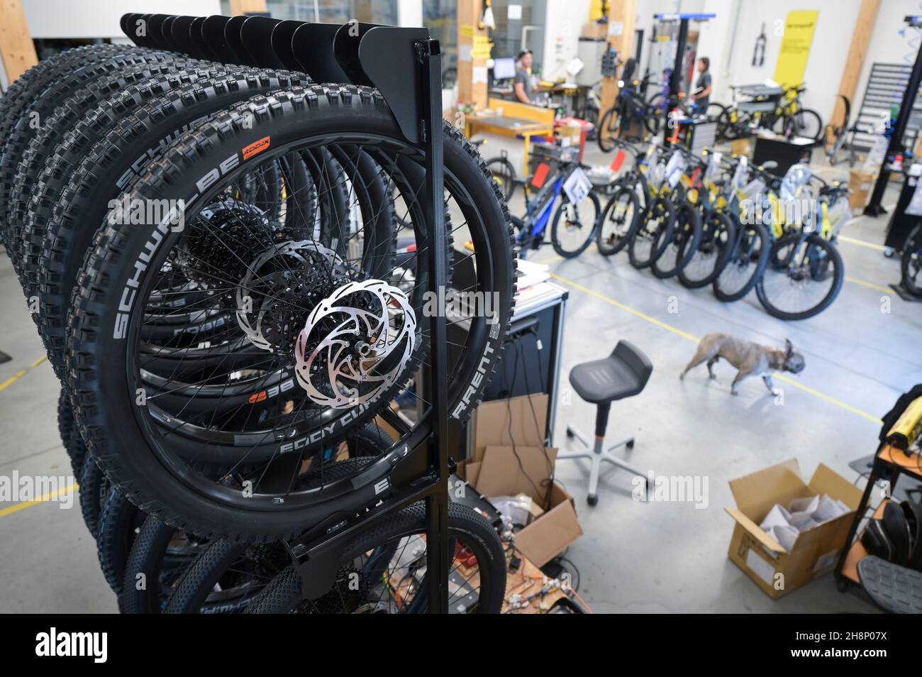 CROATIA, Sveta Nedelja near Zagreb, Rimac Automobili, Greyp e-bike manufacturing  / KROATIEN, Sveta Nedelja bei Zagreb , Rimac Automobili, Unternehmen Greyp Elektrofahrrad Herstellung Stock Photo