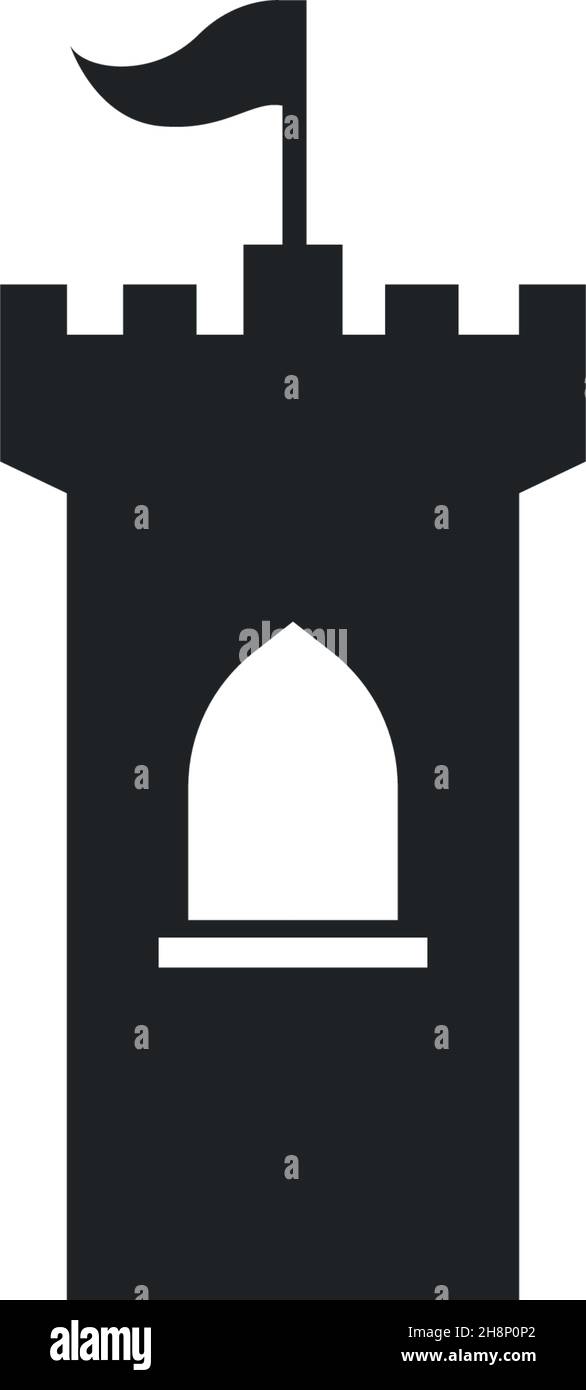 Castle logo icon design vector ilustration template Stock Vector