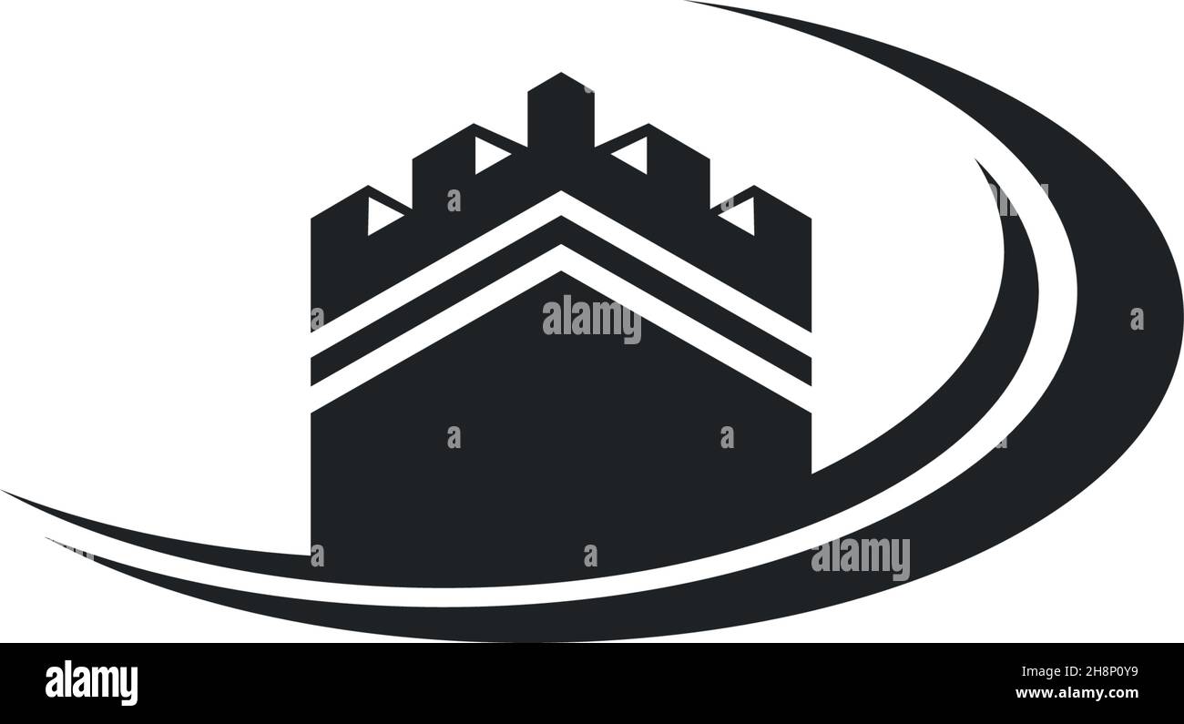 Castle logo icon design vector ilustration template Stock Vector