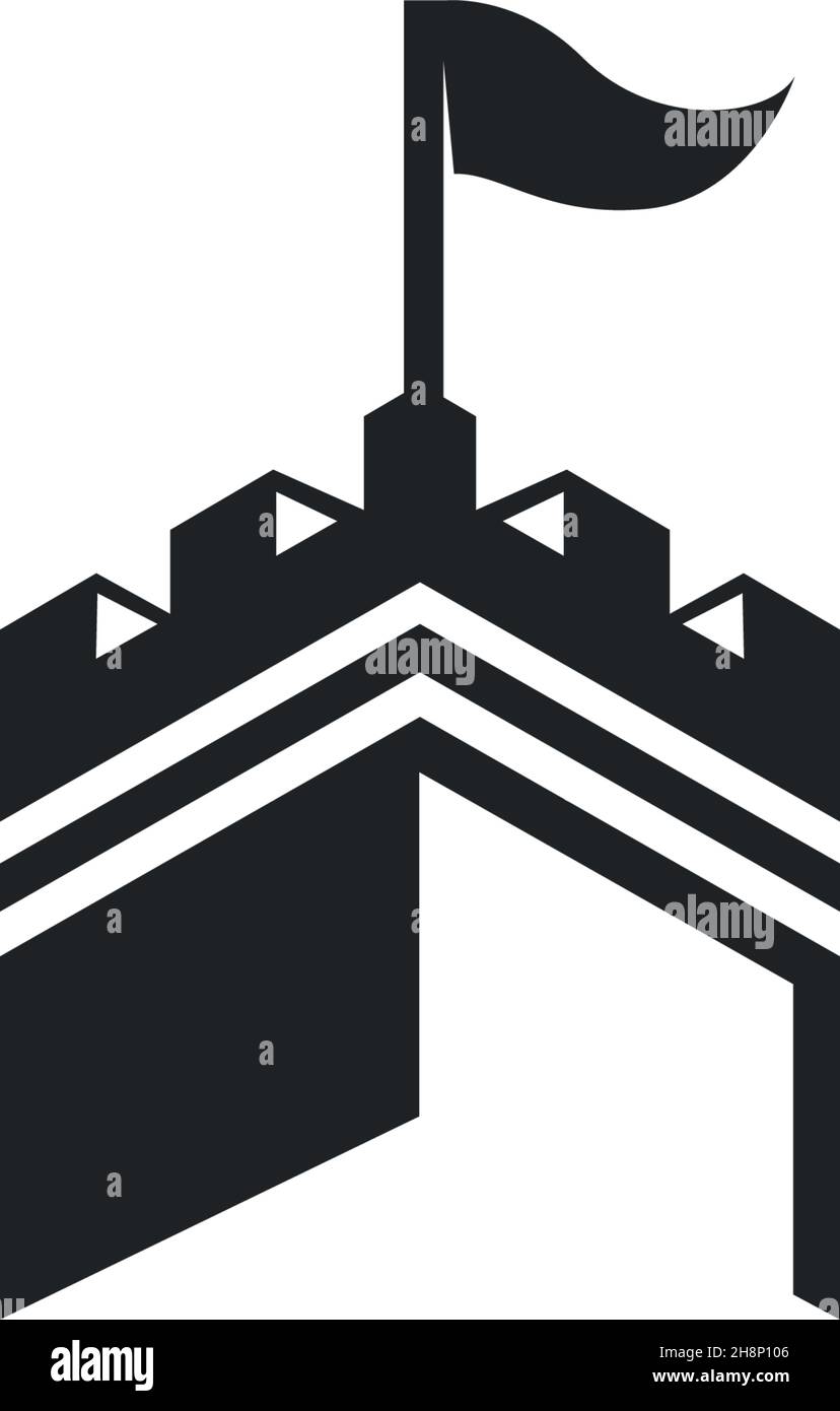 Castle logo icon design vector ilustration template Stock Vector