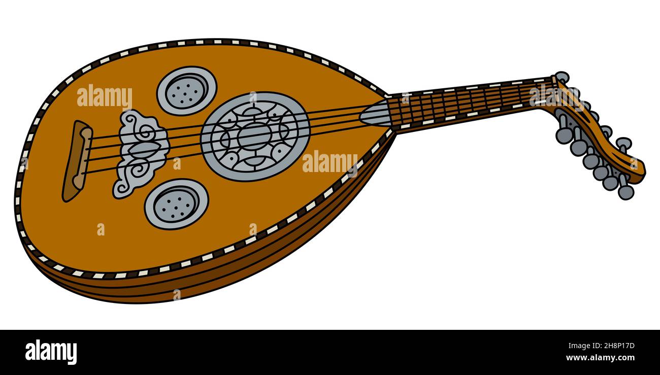 Drawing the lute Cut Out Stock Images & Pictures Alamy