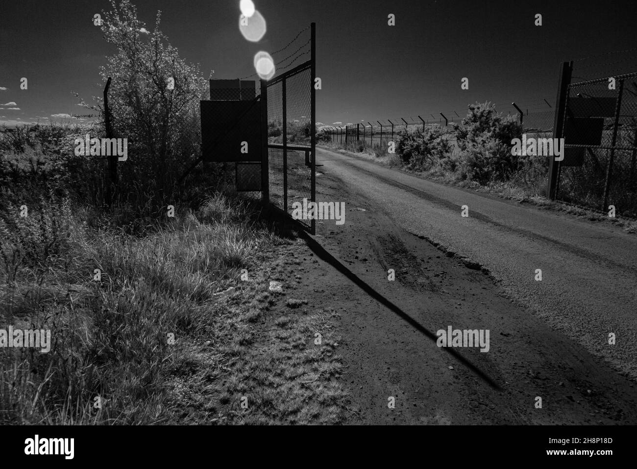 Infrared photography around Finningley England, on a sunny day. Stock Photo