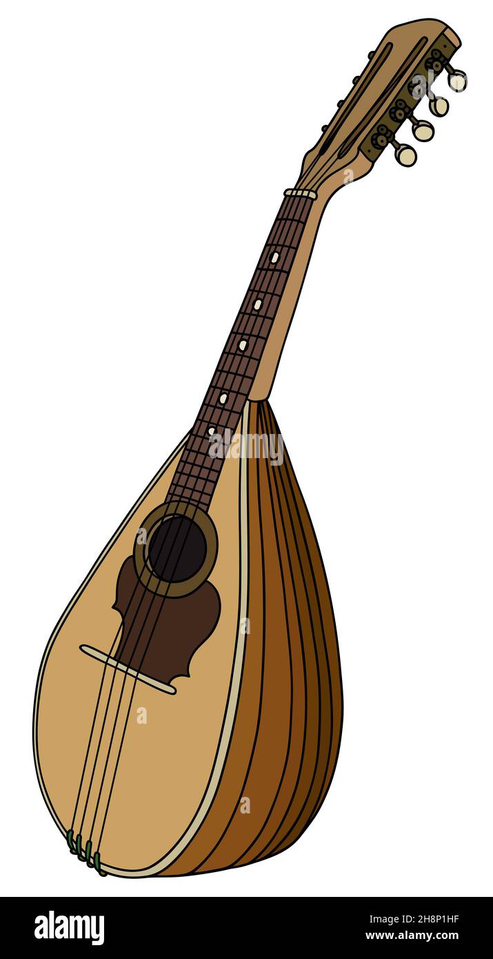 Hand drawing of a classic mandolin Stock Photo - Alamy