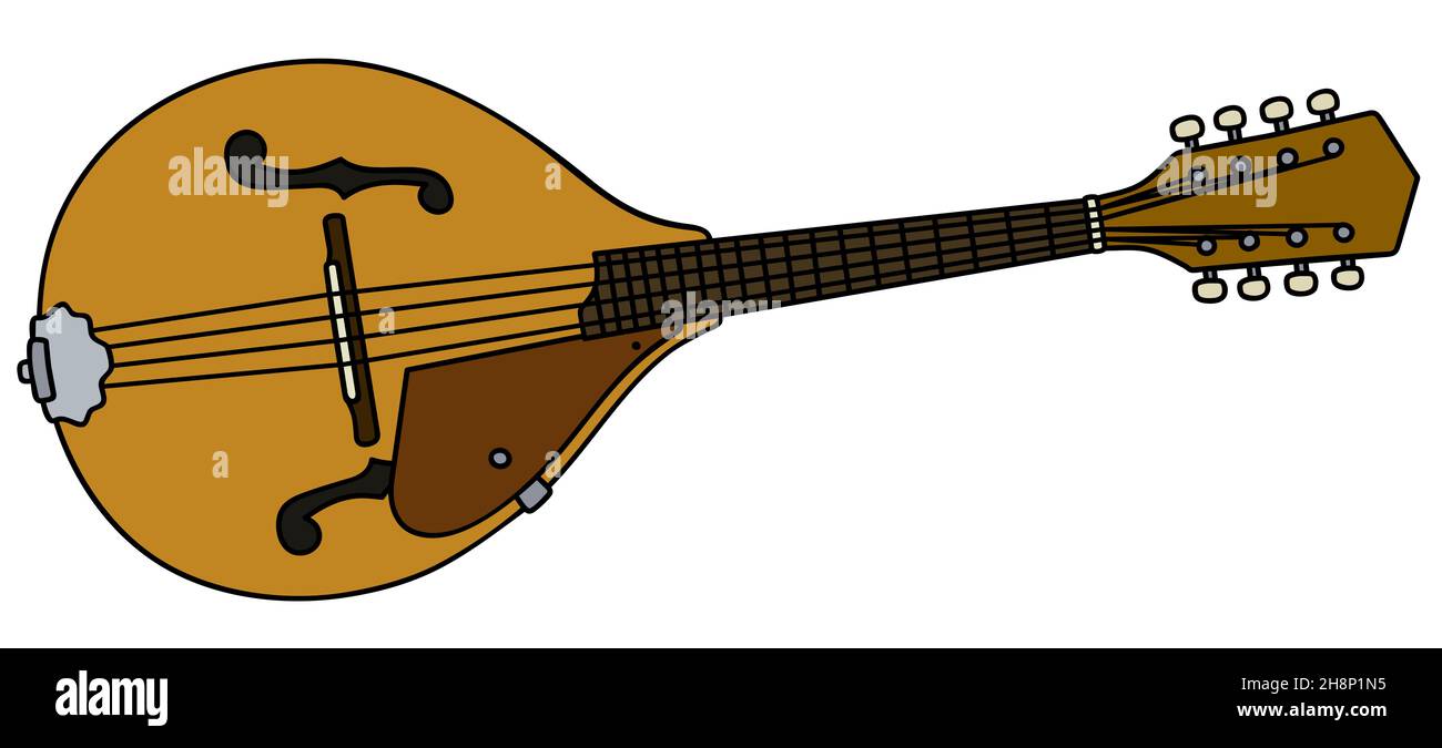 Hand drawing of a classic country mandolin Stock Photo Alamy