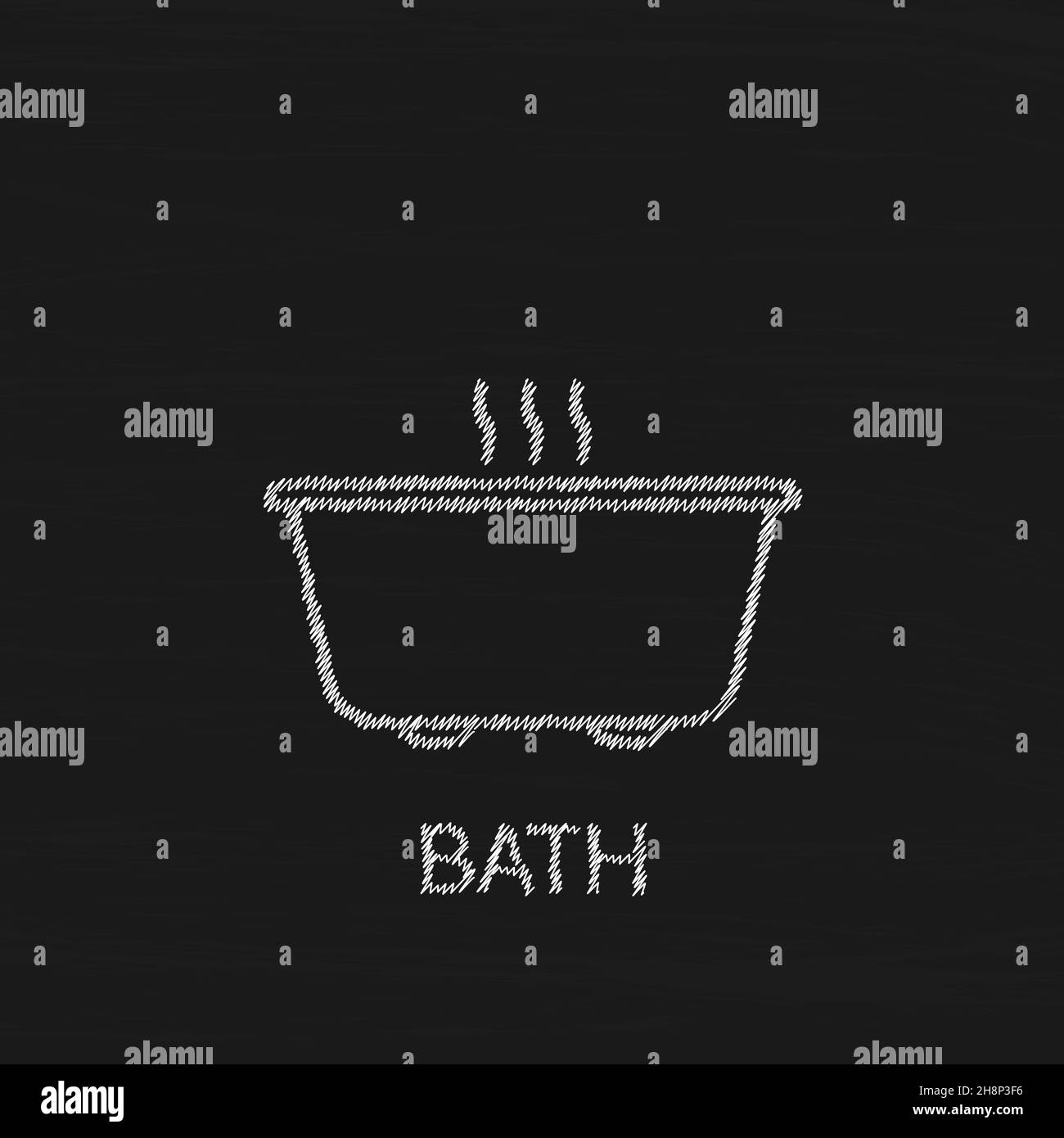 Bath sketch style vector icon. Sign for mobile concept and web design ...