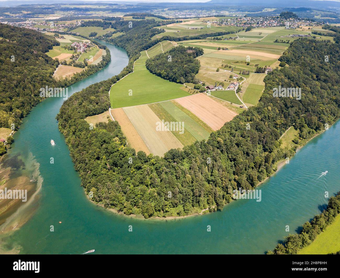 Boppard town aerial panoramic view from Gedeonseck viewpoint. Boppard is  the town in the Rhine valley in Germany Stock Photo - Alamy