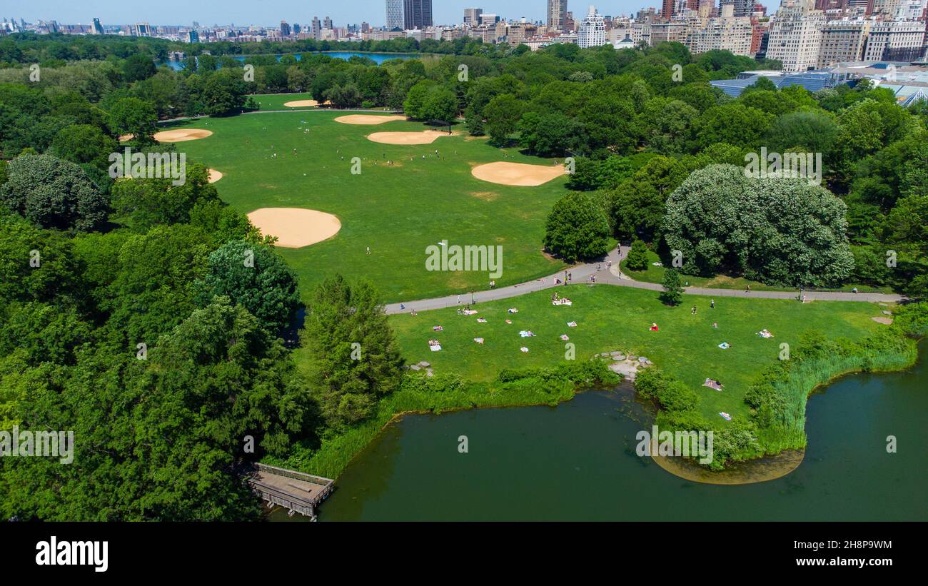 The Great Lawn, Central Park, Manhattan, New York Stock Photo