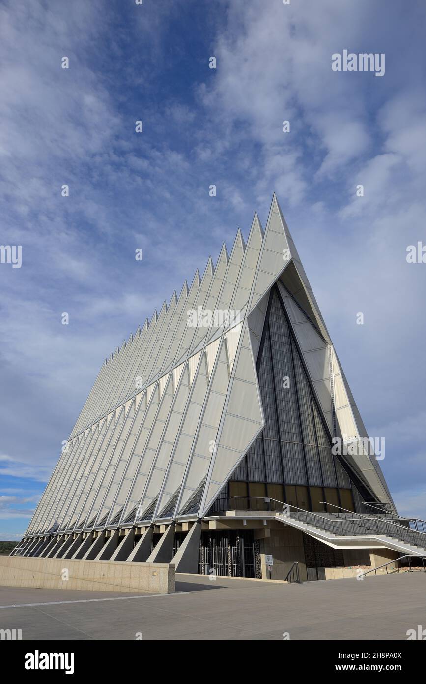 The modernist Cadet Chapel of the United States Air Force Academy ...