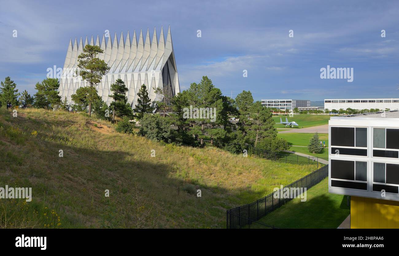 The modernist Cadet Chapel of the United States Air Force Academy ...
