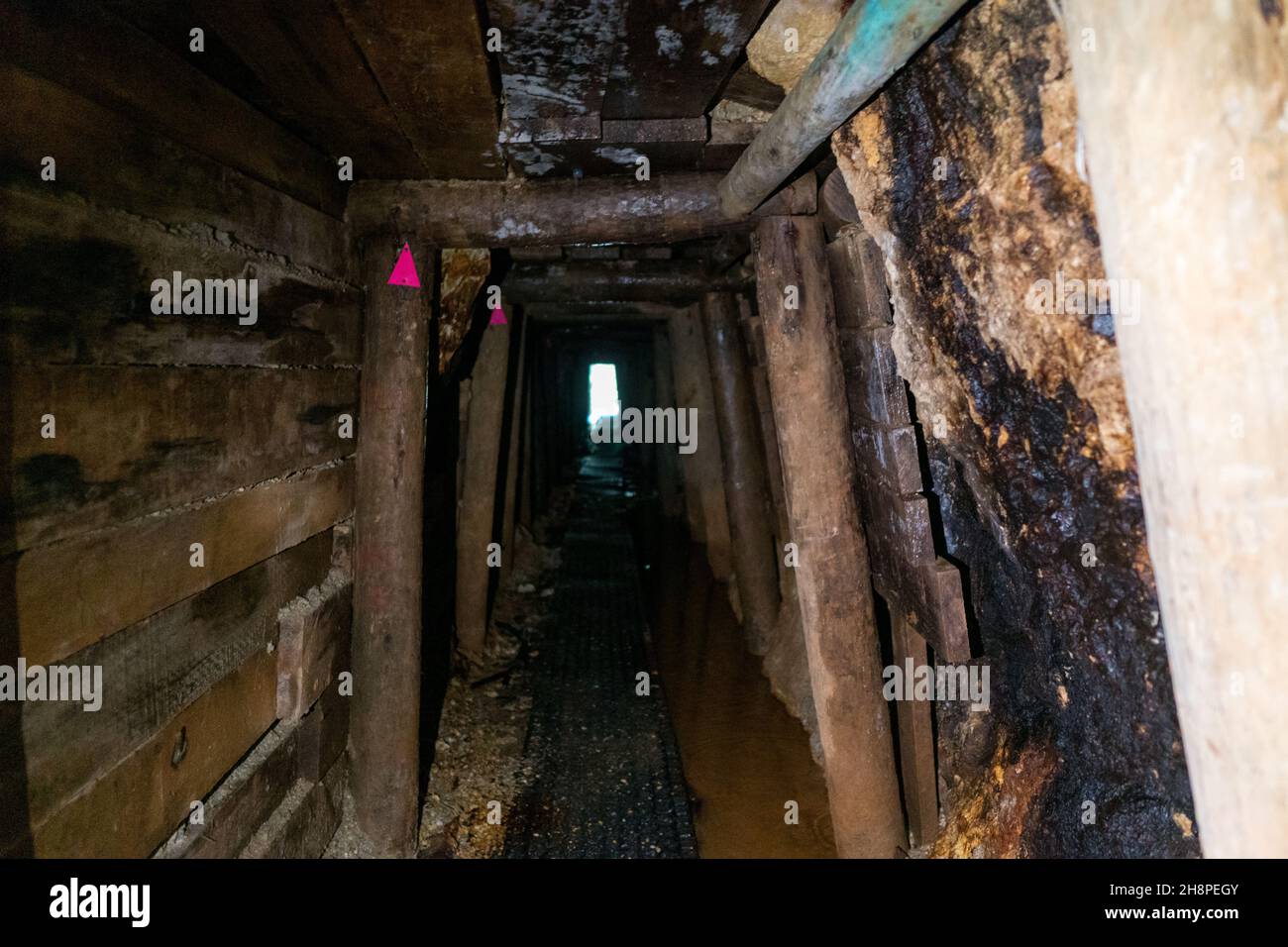 The Martha Mine is a gold mine in the New Zealand town of Waihi Stock Photo