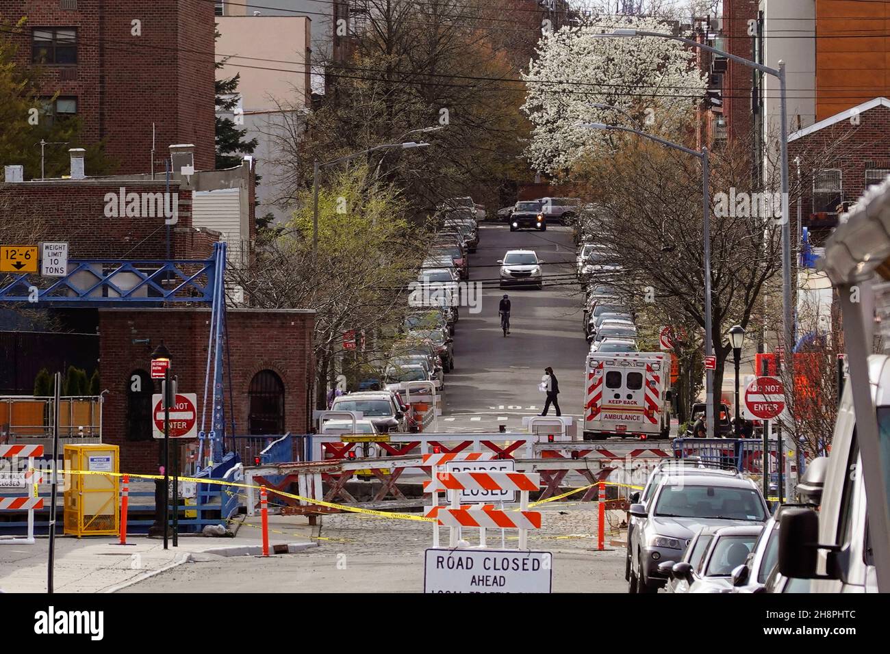 Carroll street bridge closed over the Gowanus canal for construction in
