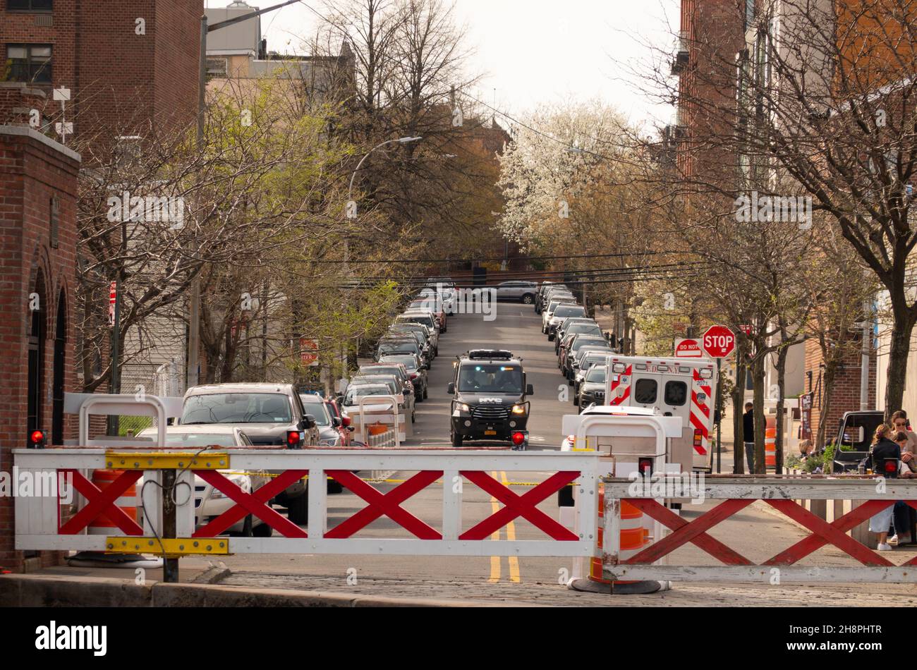 Carroll street bridge closed over the Gowanus canal for construction in