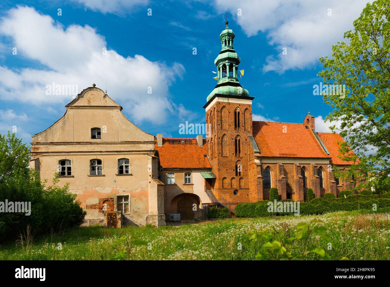 Old landmark Sw. Jana Chrzciciela is located in Gniezno, Poland Stock Photo