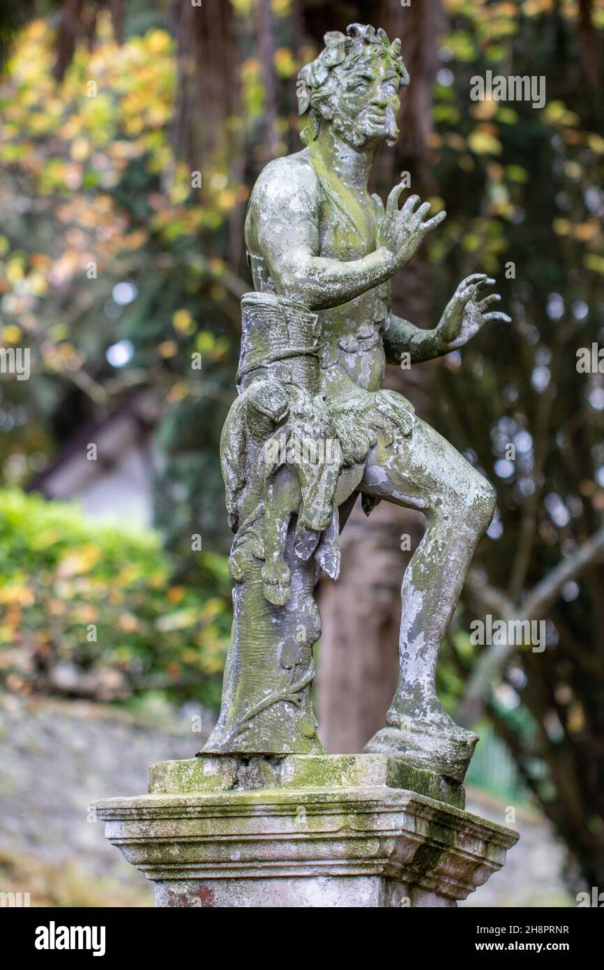 Candie Gardens Statue depicting a mythical satyr creature Stock Photo