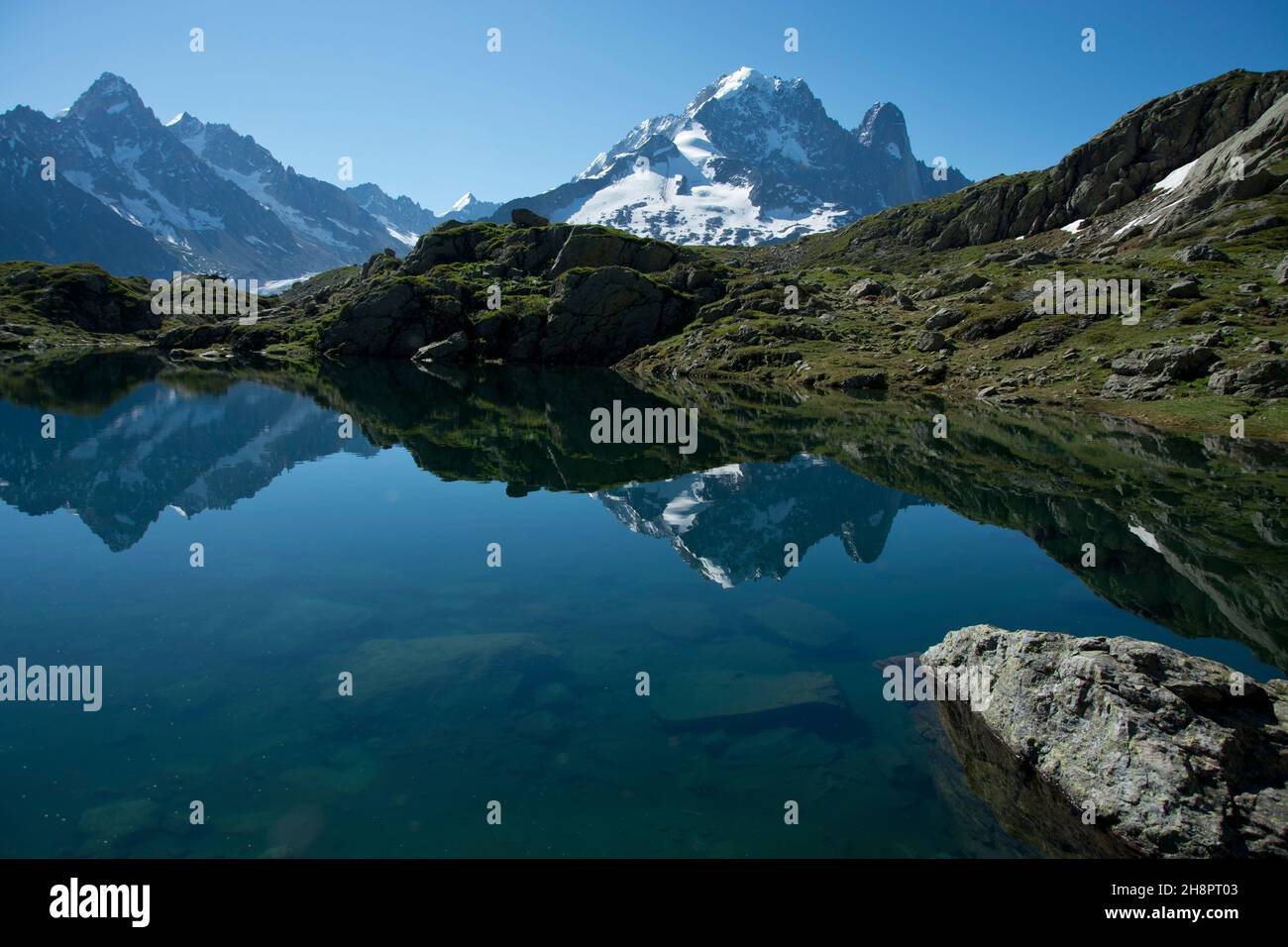 Die Lacs des Cheserys im französischen Mont-Blanc-Massiv Stock Photo