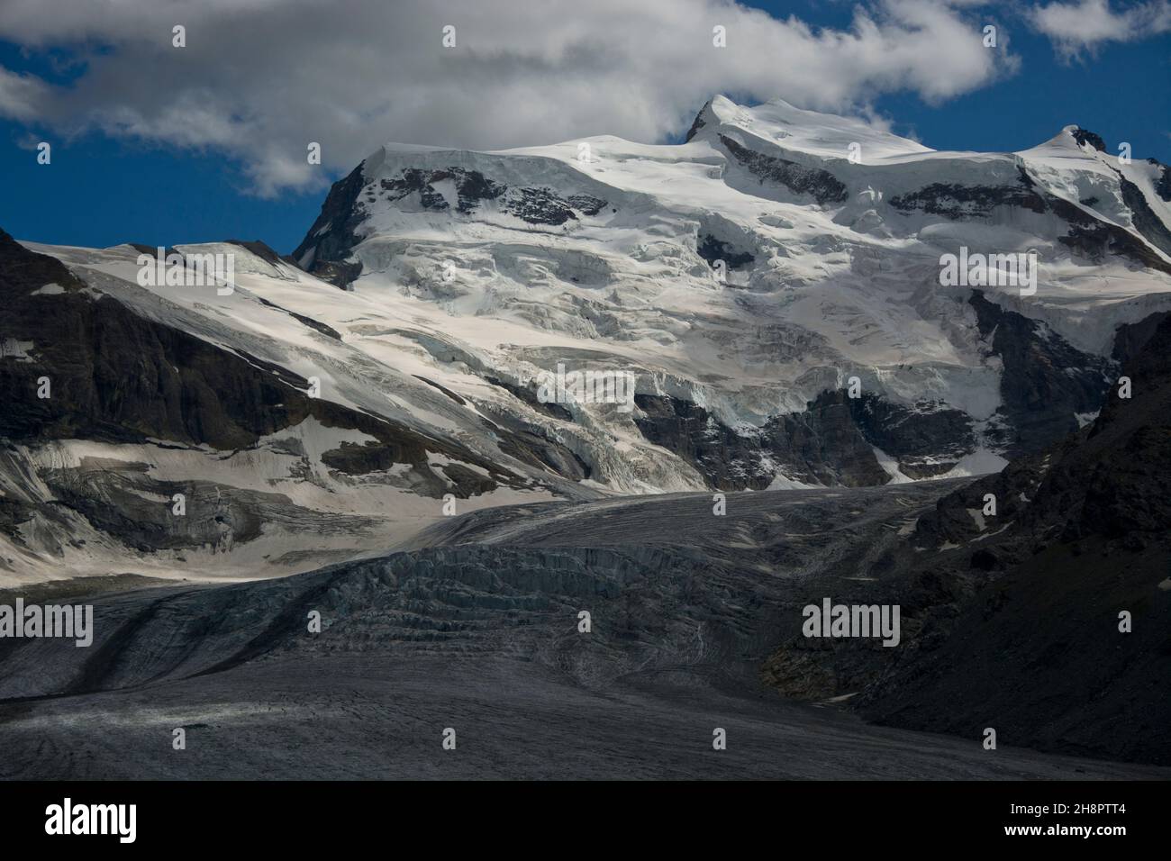 Eindrücke rund um den mächtigen Grand Combin, 4186 Meter hoch, in den Walliser Alpen, Schweiz. Stock Photo