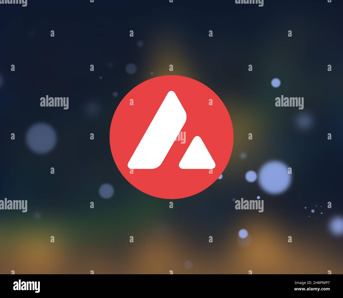 Avalanche, avax, Cryptocurrency symbol in graph illustration with peer to  peer network background. 3d illustration,Blue and orange background Stock  Photo - Alamy
