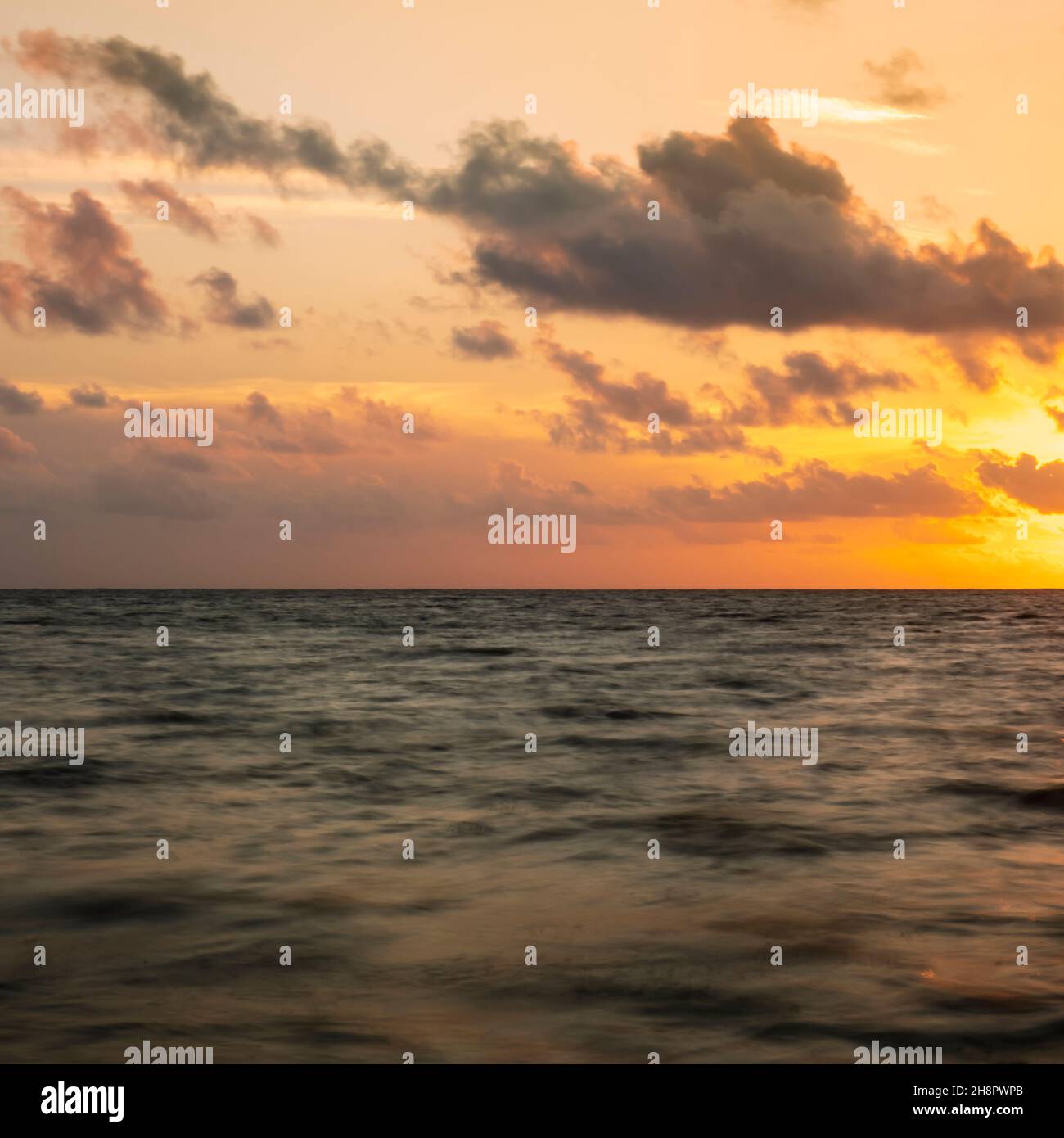 Sunrise Over The Atlantic Ocean - Cloudspace, Mexico Stock Photo - Alamy