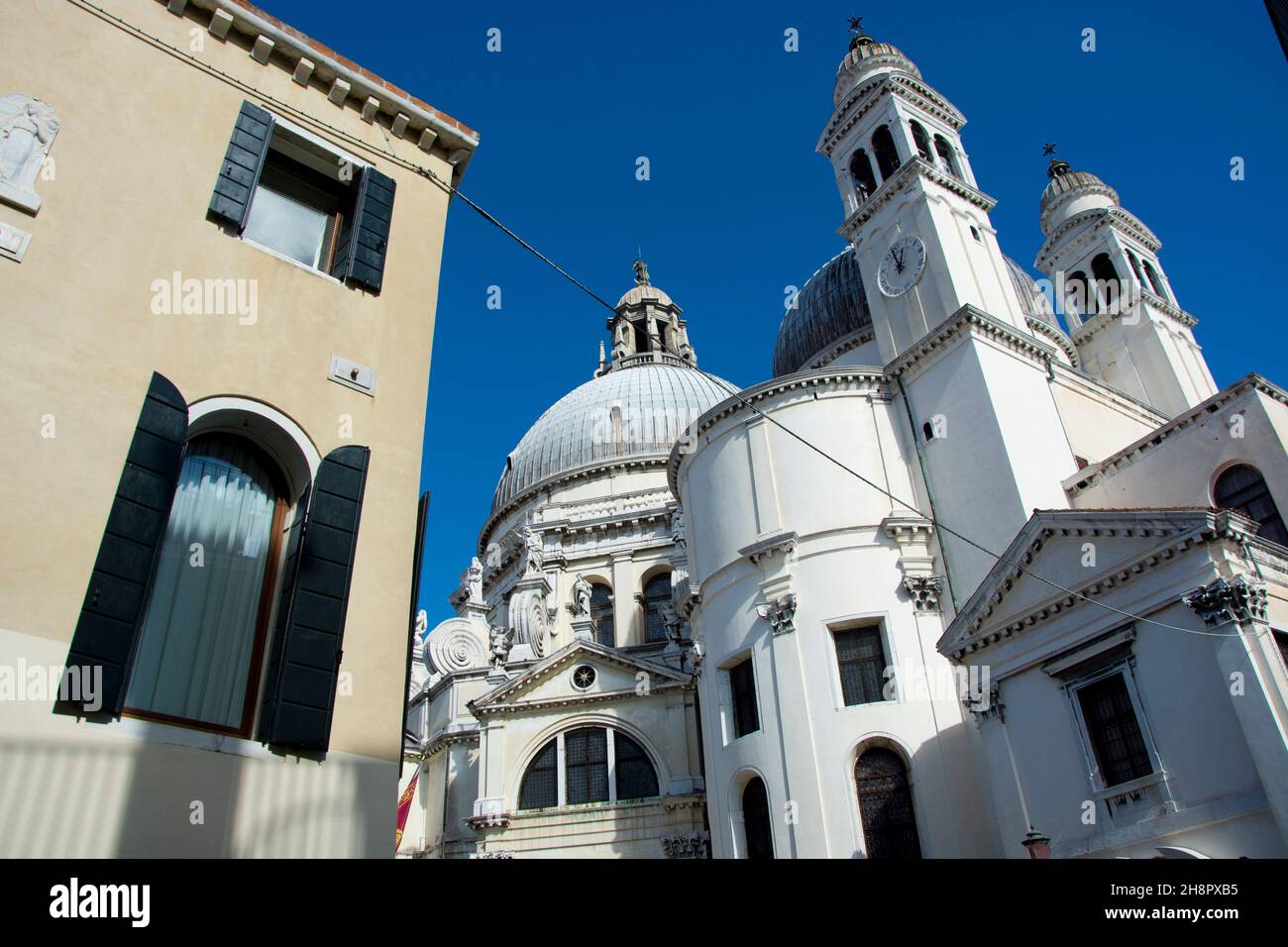 Santa Maria della Salute, berühmte barocke Kuppelkirche in Venedig Stock Photo