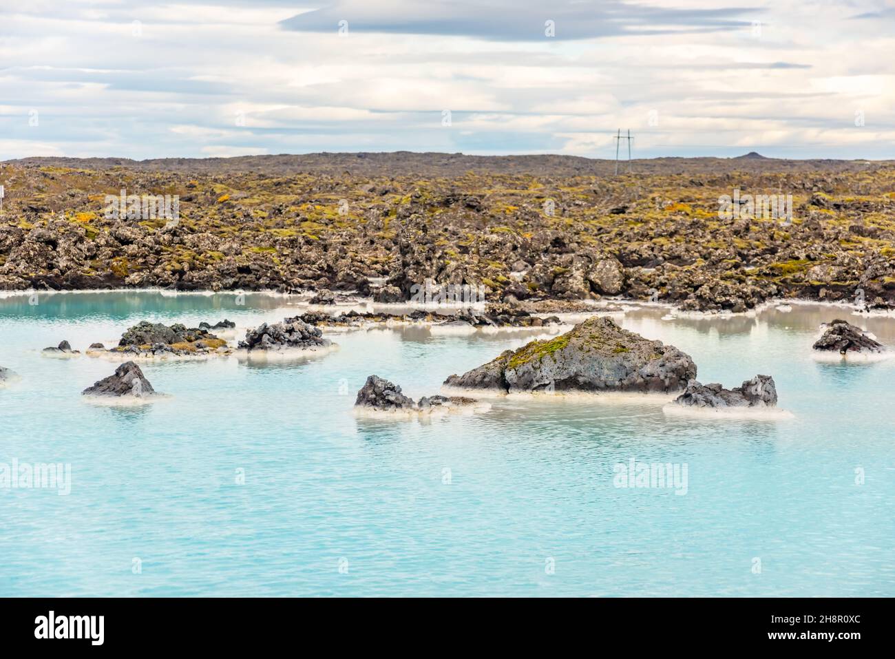 Blue Lagoon natural resort thermal pool near Reykjavik, Iceland Stock Photo