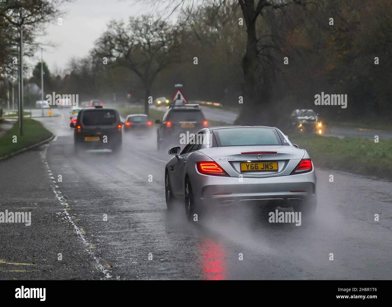 Blakedown, UK. 1st December, 2021. UK weather heavy rain in the