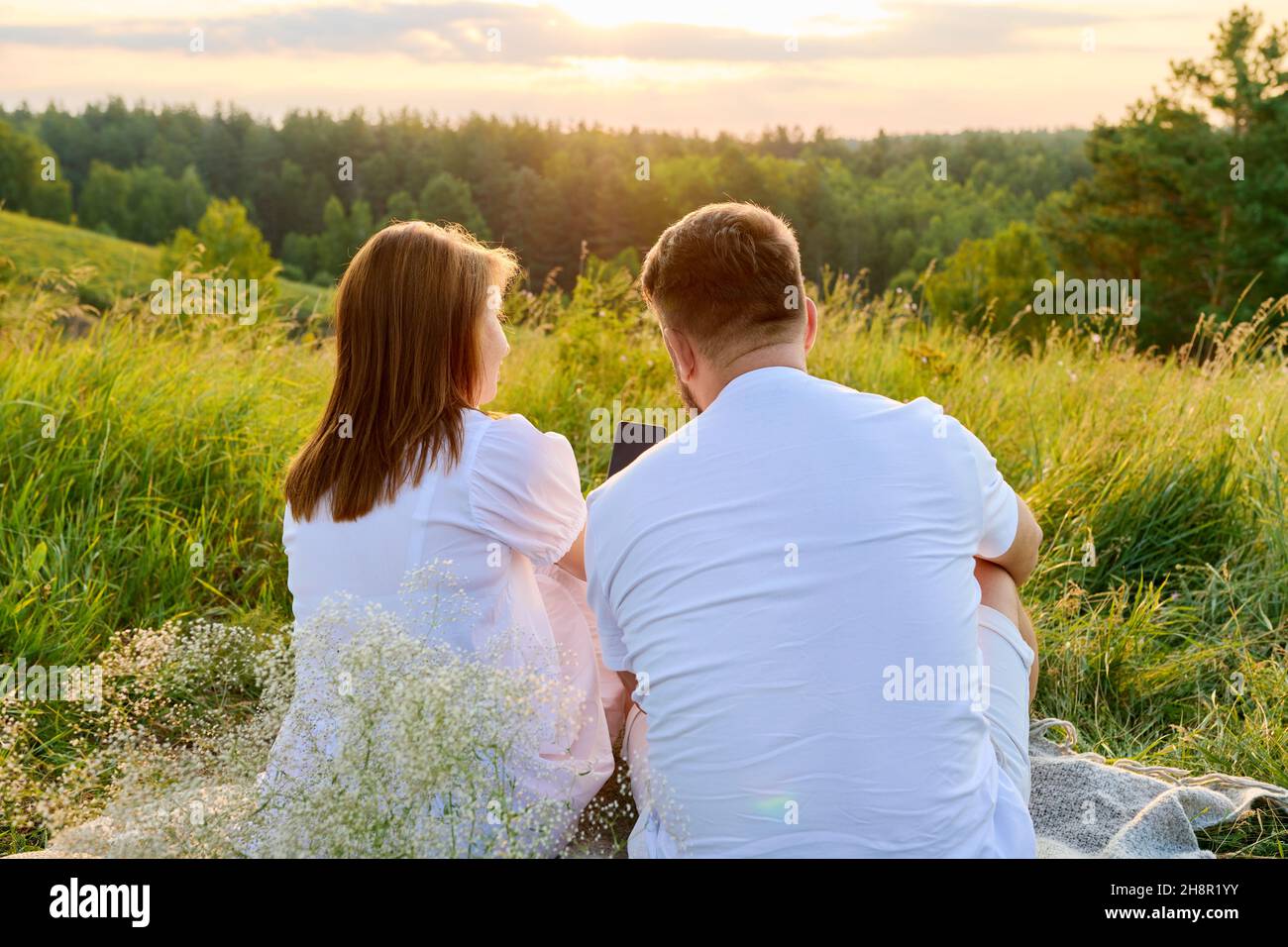 Middle aged couple having rest hi-res stock photography and images - Alamy