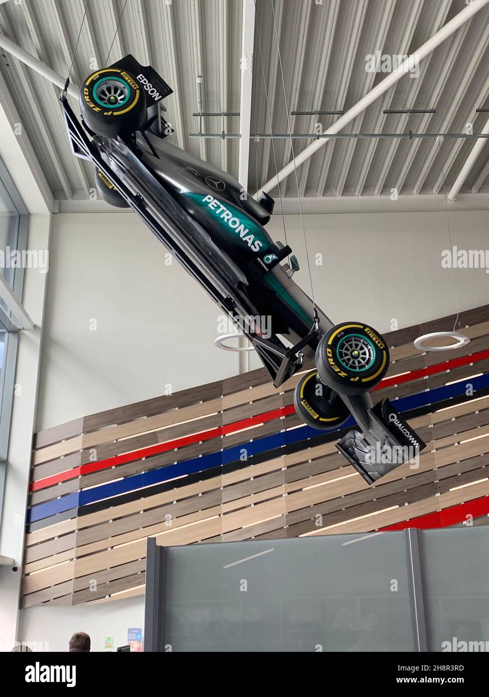 Mercedes racing car F1 Hamilton upside down for Hamiltons sporty fast