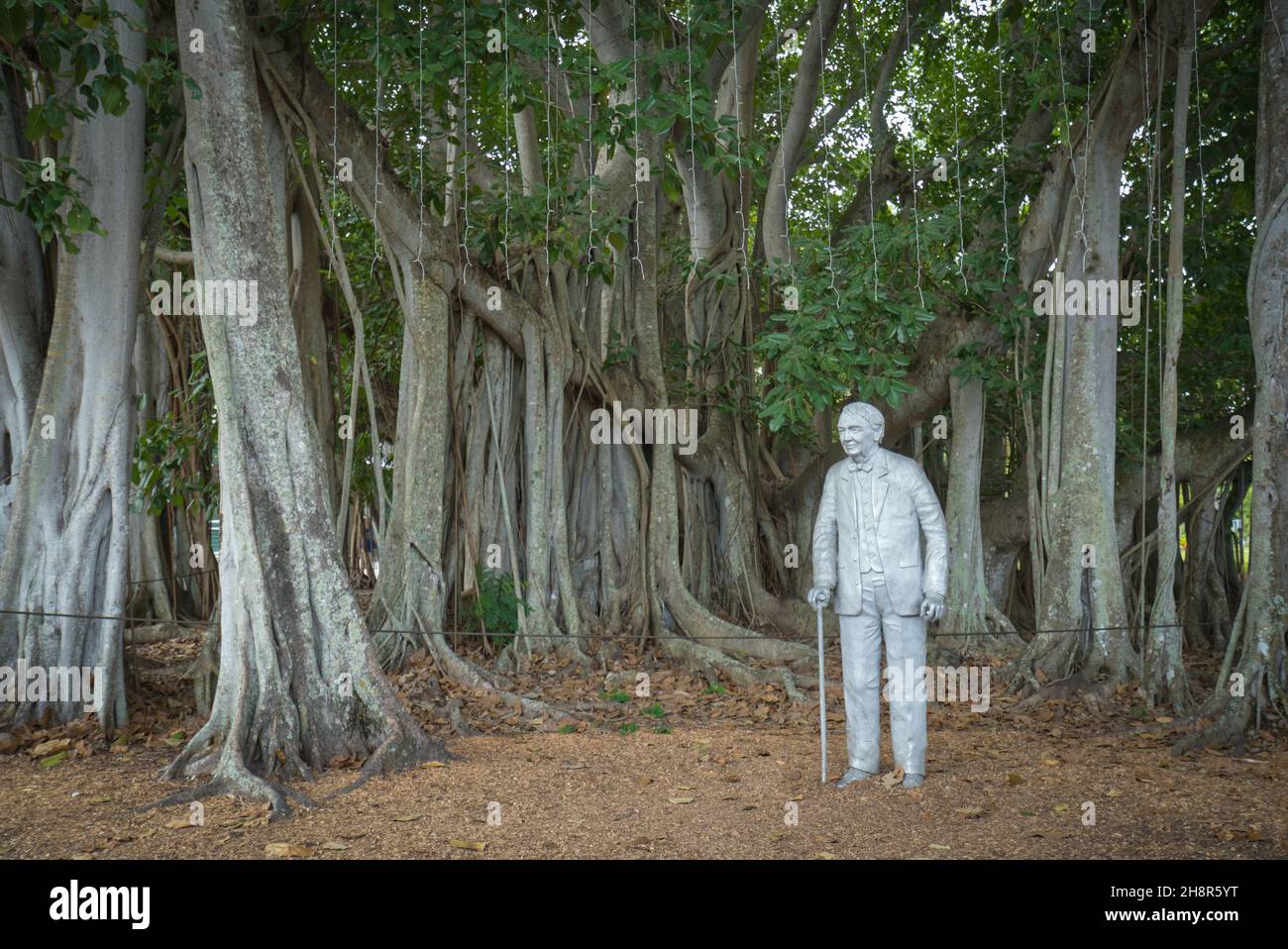 Statue of Thomas Edison at Edison Museum, Fort Myers, Florida Stock