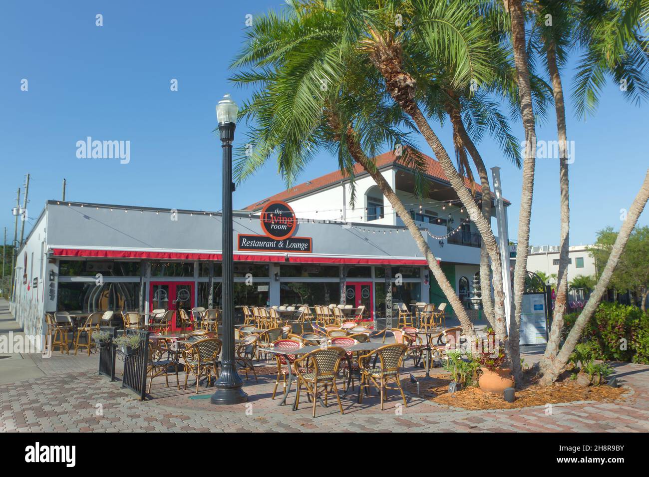Restaurant and lounge in downtown Dunedin, Florida Stock Photo Alamy