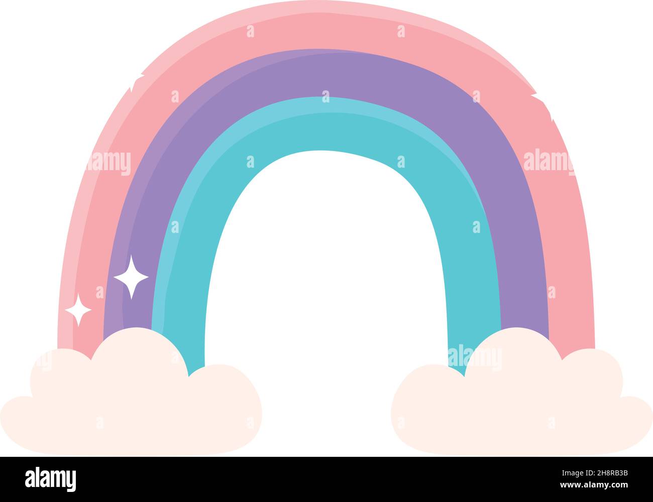 rainbow and clouds Stock Vector Image & Art - Alamy