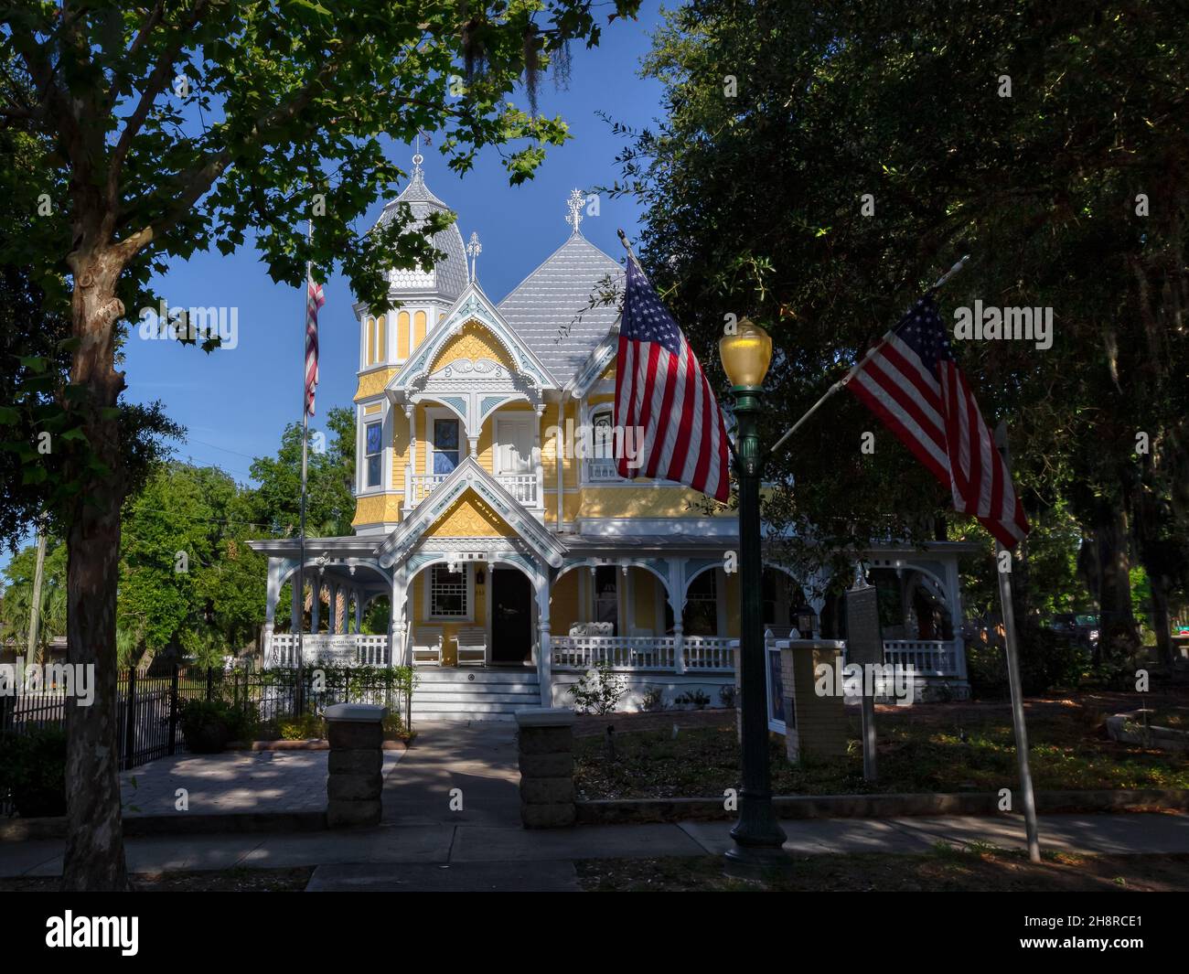 Donnelly House a Victorian style home in Mount Dora, Florida Stock