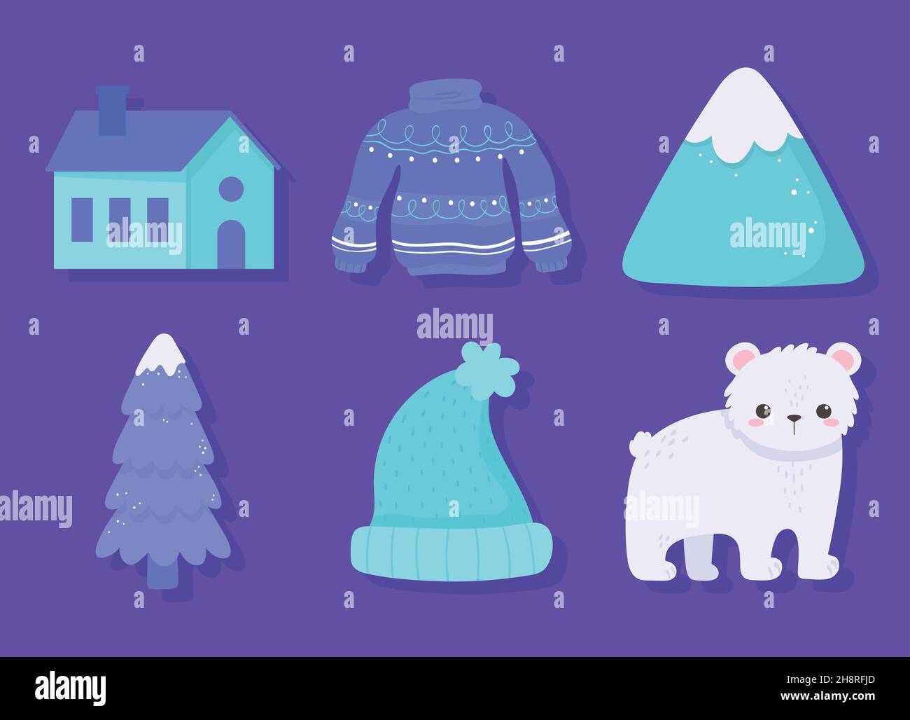 winter season icons Stock Vector Image & Art - Alamy