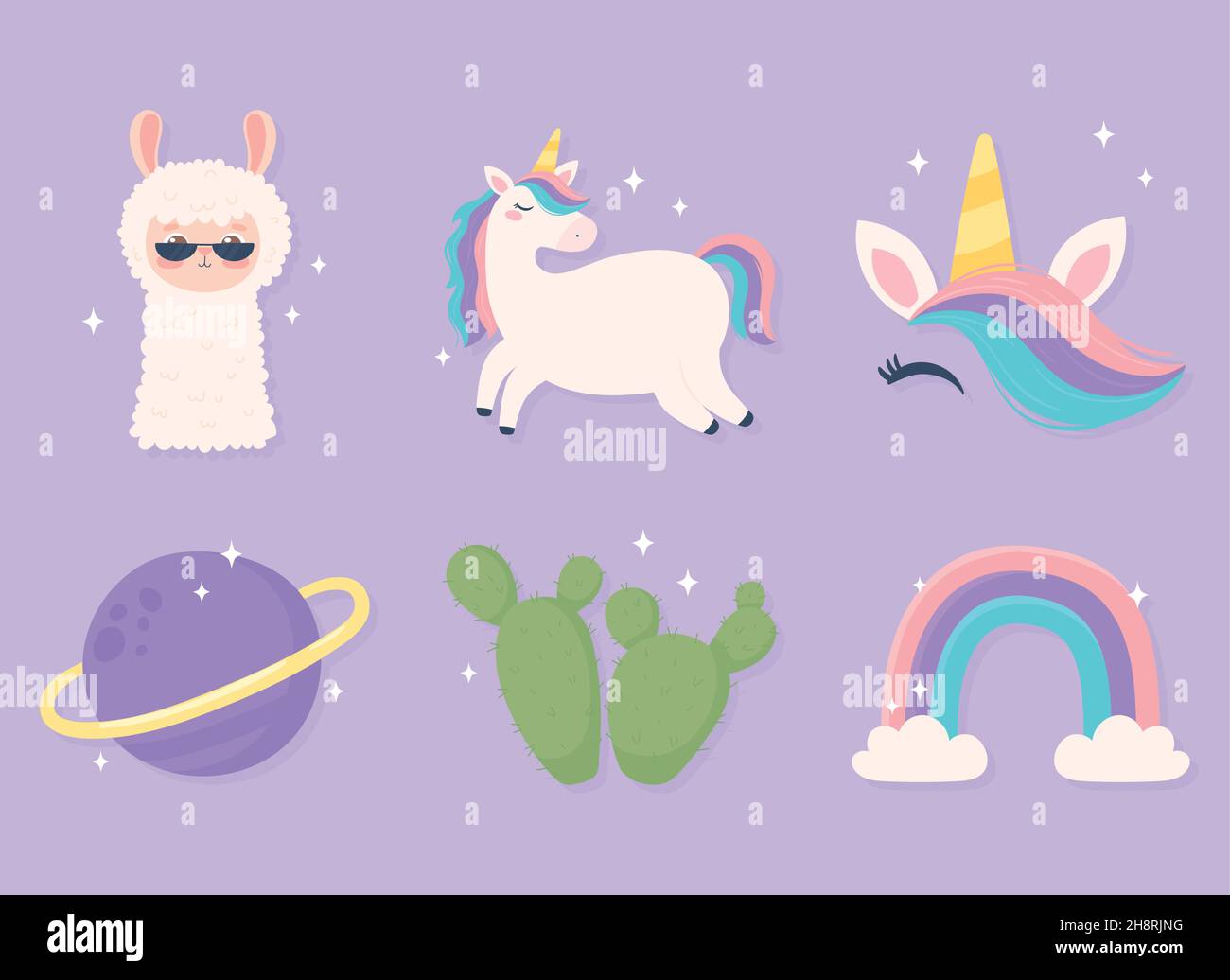 icons animals and rainbow Stock Vector Image & Art - Alamy