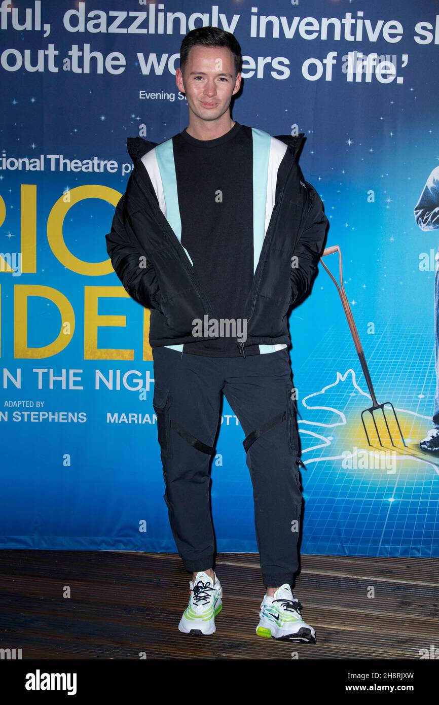 LONDON, ENGLAND - DECEMBER 1: Lorcan attends the Opening Performance of The Curious Incident of the Dog in the Night-Time on December 1, 2021 in London, England. Photo by Gary Mitchell Credit: Gary Mitchell, GMP Media/Alamy Live News Stock Photo