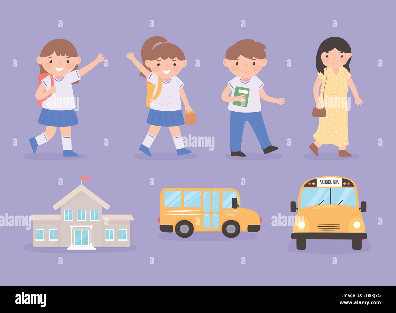 set students and teacher Stock Vector Image & Art - Alamy