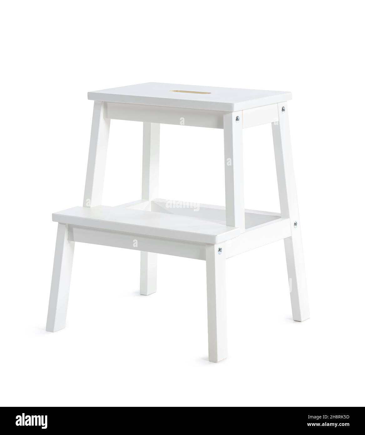 Modern step stool on white background Stock Photo Alamy