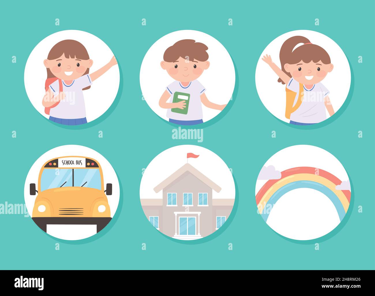 school icon set Stock Vector Image & Art - Alamy